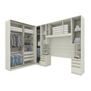 Ver imagem 4 de Quarto Modulado Casal Completo 8 Portas 9 Gavetas Canto Reto Seletto Bege/Areia HP