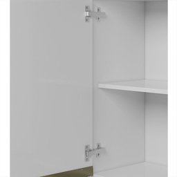 Cozinha Modulada 10 Peças em Mdf Kali Premium Cj11 Branco Chumbo Nicioli - 2