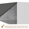 Cozinha Modulada 10 Peças em Mdf Kali Premium Cj11 Branco Chumbo Nicioli - 4