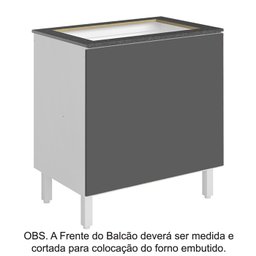 Cozinha Modulada 10 Peças em Mdf Kali Premium Cj11 Branco Chumbo Nicioli - 9