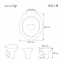 Ver imagem 3 de Assento Sanitário Izy Creme para vaso Deca Com Ferragem Dourada