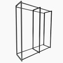 Ver imagem 1 de Estante de Cremalheira Central Dupla 208x188x48,5 cm Comac - Preto