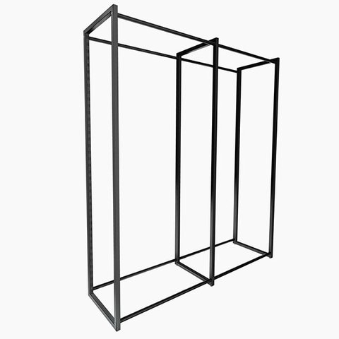 Estante de Cremalheira Central Dupla 208x188x48,5 cm Comac - Preto