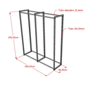 Ver imagem 2 de Estante de Cremalheira Central Dupla 208x188x48,5 cm Comac - Preto