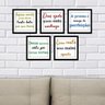 Kit de Quadros Decorativos 5 Peças Frases Engraçadas Sofistiq - 1