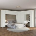 Ver imagem 1 de Guarda-Roupa Planejado de Canto Obliquo 11 Peças com 12 Portas Orion CabeCasa MadeiraOriginals Bege/Aveia