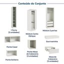 Ver imagem 6 de Guarda-Roupa Planejado de Canto Obliquo 11 Peças com 12 Portas Orion CabeCasa MadeiraOriginals Bege/Aveia