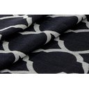 Ver imagem 5 de Kit Tapetes e Passadeira De Cozinha 3 Peças Antiderrapante Arabesco Geométrico Preto e Branco