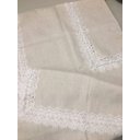 Ver imagem 3 de Toalha De Mesa Retangular Em Linho E Renda - Unidade Fendi