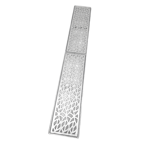 Ralo 15x100 Garden Grelha Linear Piscina Quintal Aluminio 15cm x 100cm com Aro