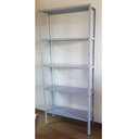 Ver imagem 3 de Estante Armário de Aço 5 Bandejas 90cm Cinza Suporta 150kg