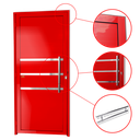 Ver imagem 2 de Porta Alumínio Lambril c/Friso c/Puxador D.Vermelho 90 Brimak