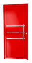 Ver imagem 1 de Porta Alumínio Lambril c/Friso c/Puxador D.Vermelho 90 Brimak