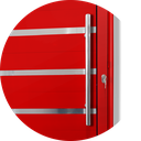 Ver imagem 3 de Porta Alumínio Lambril c/Friso c/Puxador D.Vermelho 90 Brimak