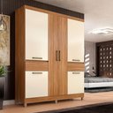 Ver mais imagens de Guarda Roupa 6 Portas Casal Melbourne Amêndola Off White