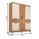Ver imagem 7 de Guarda Roupa 6 Portas Casal Melbourne Amêndola Off White