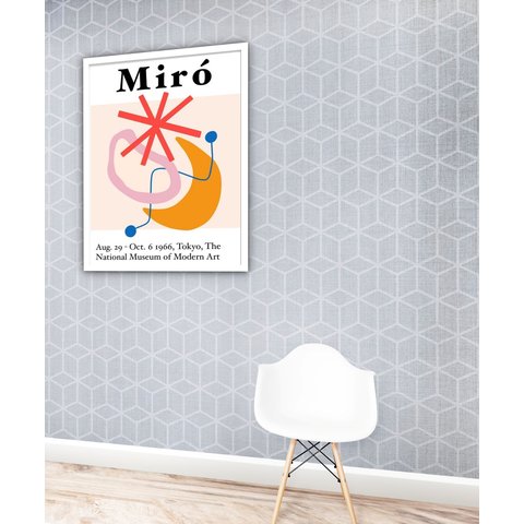 Quadro Decorativo Miró Hydro Flasks - 70x50cm:moldura Preta