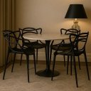 Ver imagem 1 de Kit 4 Cadeiras Allegra Preta – Conforto Ergonômico, Empilhável, Cozinha e Varanda