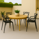 Ver imagem 7 de Kit 4 Cadeiras Allegra Preta – Conforto Ergonômico, Empilhável, Cozinha e Varanda