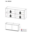 Ver imagem 2 de Armário de Cozinha Aéreo com 2 Portas 120cm Florença Multimóveis MP2424 Preto