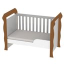 Ver imagem 5 de Berço Americano Mirelle e Guarda Roupa Ariel 4 Portas Branco Acetinado Amadeirado - Carolina