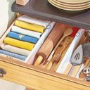 Ver mais imagens de Organizador de Gaveta Separador Ajustavel Retratil Divisor Expansivel Escritorio Estante Guarda Roup