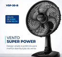Ver imagem 2 de Ventilador de Mesa 30cm Super Power 60W Vsp-30-B Mondial 3002
