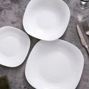 Ver imagem 5 de Jogo 2 Prato de Sobremesa Branco Quadrado Square 20cm Vidro Opalino em Casa Tem