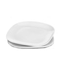 Ver imagem 1 de Jogo 2 Prato de Sobremesa Branco Quadrado Square 20cm Vidro Opalino em Casa Tem