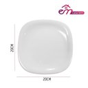 Ver imagem 3 de Jogo 2 Prato de Sobremesa Branco Quadrado Square 20cm Vidro Opalino em Casa Tem