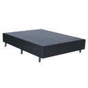 Ver imagem 1 de Base Box Casal - Suede Aveludado Cinza 138x188cm com Rodízios Madeira Eucalipto - Fjr Estofados