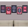 Kit de Quadros Decorativos 5 Peças Frases de Amor em Inglês Sofistiq - 1