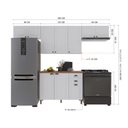 Ver imagem 4 de Armário de Cozinha Modulada Compacta Fidelitá Nara 100% MDF 4 Peças 280cm 10 Portas 2 Gavetas com