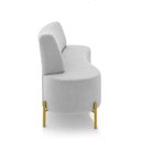 Ver imagem 5 de Sofá 2 Lugares Living 160cm Pé Ferro Dourado Maraú Veludo Cinza K01 - D\'rossi