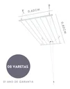 Ver imagem 2 de Varal De Teto Tradicional 80cm x 08 Varetas - Em Alumínio Branco