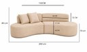 Ver imagem 3 de Sofá Luxuoso Modular Sala de Estar 200cm Vonetta