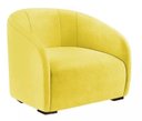 Ver imagem 1 de Kit 2 Poltronas Decorativa Estofada Recepção Julia Suede Amarelo - Lm Decor