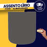 Assento Tampa Vaso Sanitário Lírio Fiori Almofadado Cinza Durín - 1