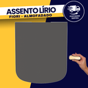Ver imagem 1 de Assento Tampa Vaso Sanitário Lírio Fiori Almofadado Cinza Durín