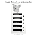 Ver imagem 3 de Assento Tampa para Vaso Sanitário Almofadado Compatível Lírio Cinza Durín