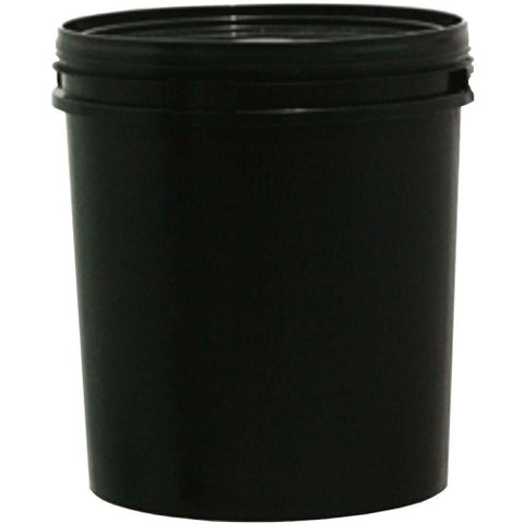 Balde com Tampa Preto Reciclado 16 Litros - 57 - Rs Plast