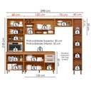 Ver imagem 2 de Cozinha Completa Malta 6 Módulos 2 Gavetas MDF-MDP 298cm Amadeirado Poliman Móveis