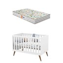 Ver imagem 1 de Berço Americano Retro Gold Branco Eco Wood com Colchão Gazin – Matic