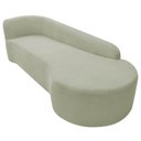 Ver imagem 5 de Kit Divã Recamier Orgânico França 220cm Lado Direito e Poltrona Amore Bouclé