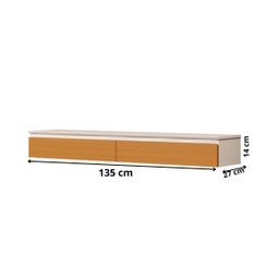 Nicho Suspenso Aspen 135cm com 2 Portas Edn:off White Cedro - 3