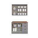 Ver imagem 5 de Cozinha Modulada Henn Americana 3 Peças (1aéreo+1balcão+1complemento) Cz121 Cinza-henn