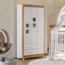 Ver imagem 7 de Guarda Roupa Infantil Life 3 Portas Branco Flex - Tigus Baby