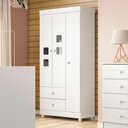 Ver imagem 6 de Guarda Roupa Infantil Life 3 Portas Branco Flex - Tigus Baby