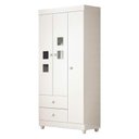Ver imagem 1 de Guarda Roupa Infantil Life 3 Portas Branco Flex - Tigus Baby