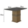 Mesa de Jantar Quadradra 90x90 J00345 Carvalho Grafite PLN - 4